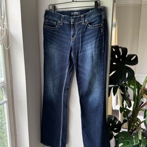 Silver Jeans Women's Boot Cut Jeans - Dark Blue